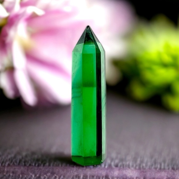 RARE Large Elestial Monatomic Green Andara Crystal Tower Heart Chakra Healing